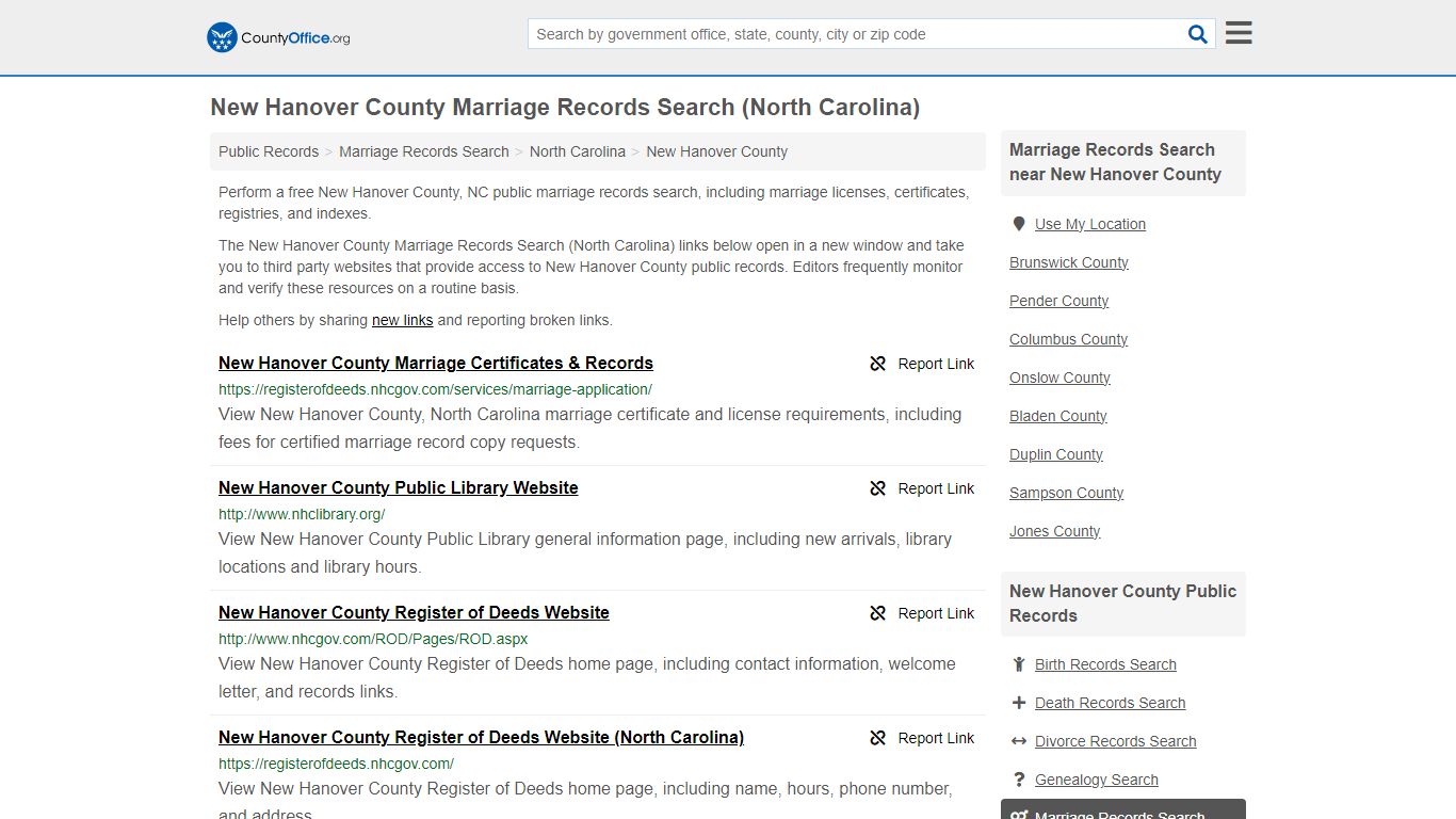 Marriage Records Search - New Hanover County, NC (Marriage Licenses ...